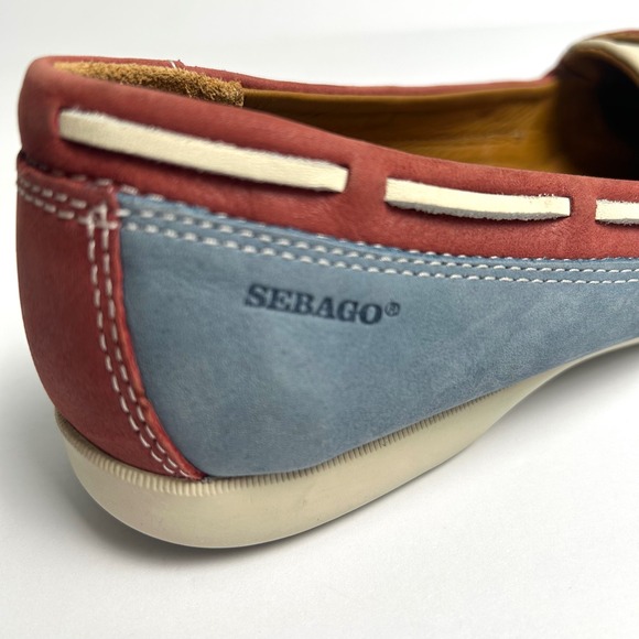 Sebago Boat Shoes Leather Loafers Slip On Casual Blue Red Women's Size
7.5‎ - Picture 6 of 7